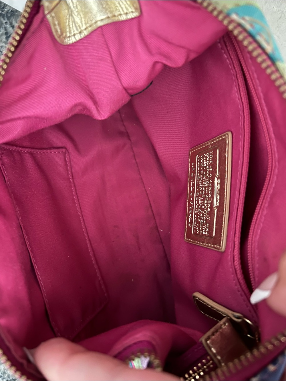 Coach Multicolor Mini Shoulder Bag with Gold Handle - Picture 5 of 11